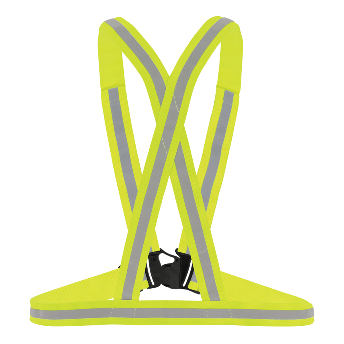 FrogWear® HV Lightweight High-Visibility Yellow/Green Elastic Traffic Safety Sash - GLO-ES1