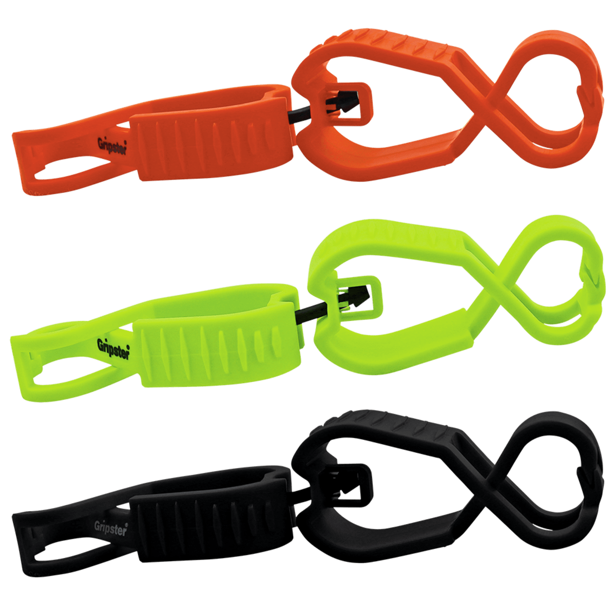 Gripster® High-Visibility Orange Dual Large/Large Multi-Use Utility Clip - Z9