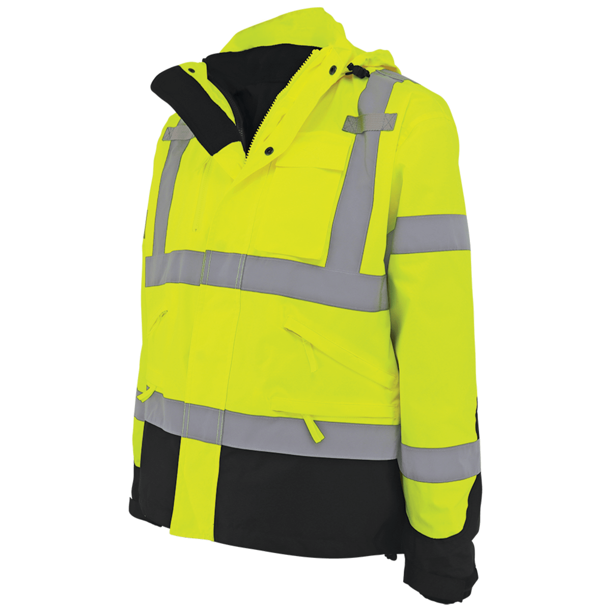 FrogWear® HV High-Visibility Yellow/Green Three-in-One Winter Parka Jacket - GLO-P3