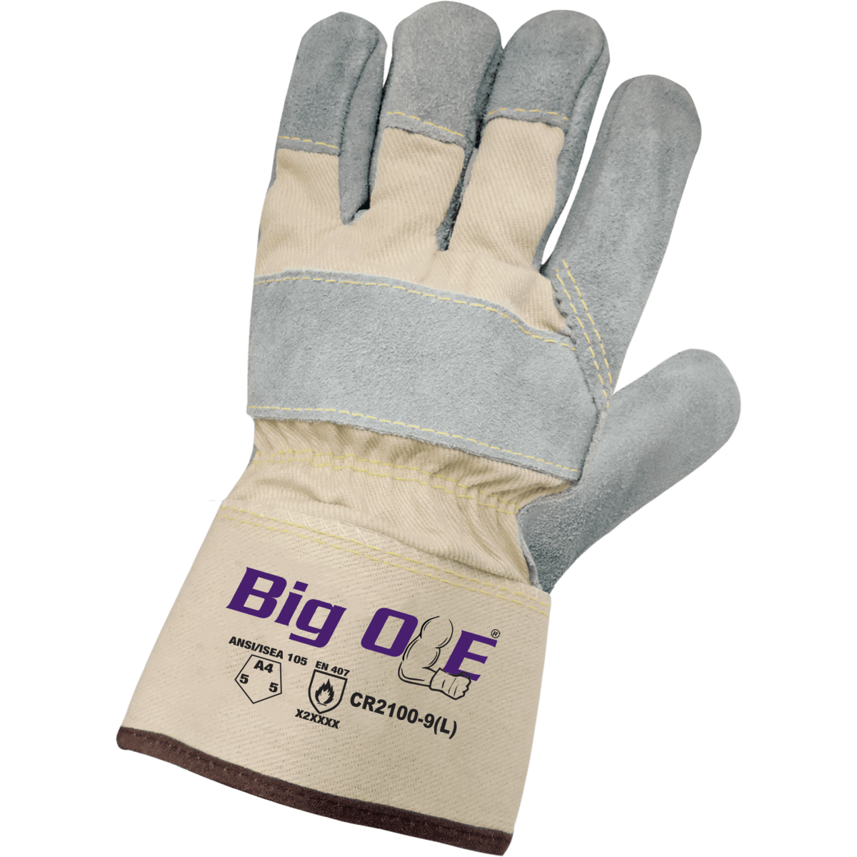 Big Ole® Cut, Abrasion, and Puncture Resistant Premium Leather Palm Gloves with Aralene® Liner - CR2100