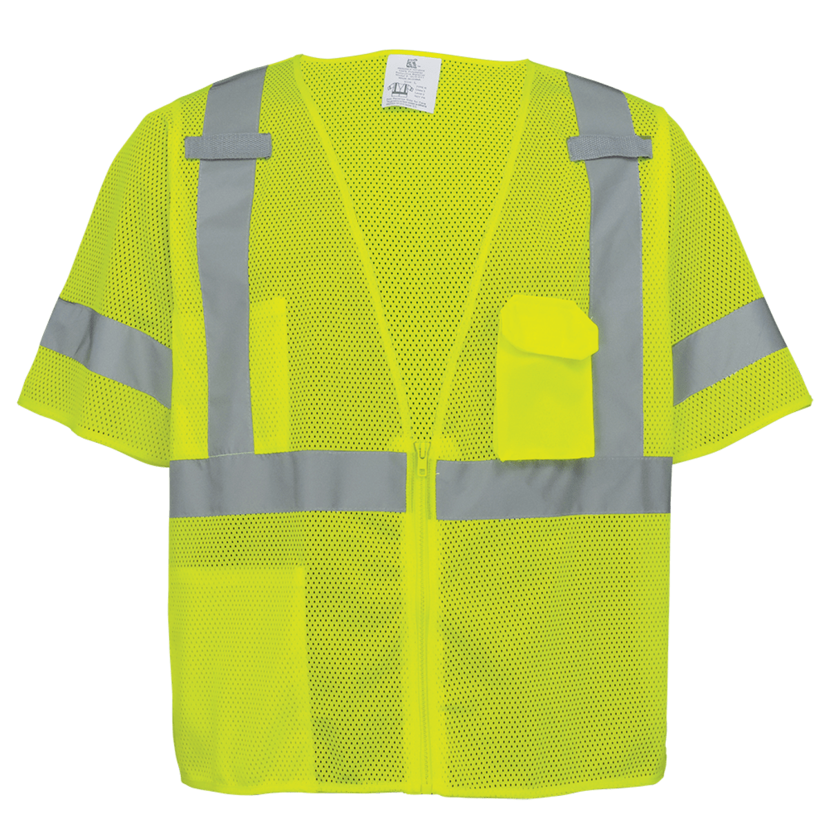 FrogWear® HV High-Visibility Mesh Polyester Short-Sleeved Safety Vest - GLO-011