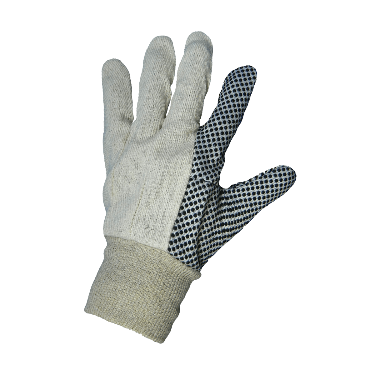 Cotton/Polyester Canvas PVC Dotted Gloves - C80D1