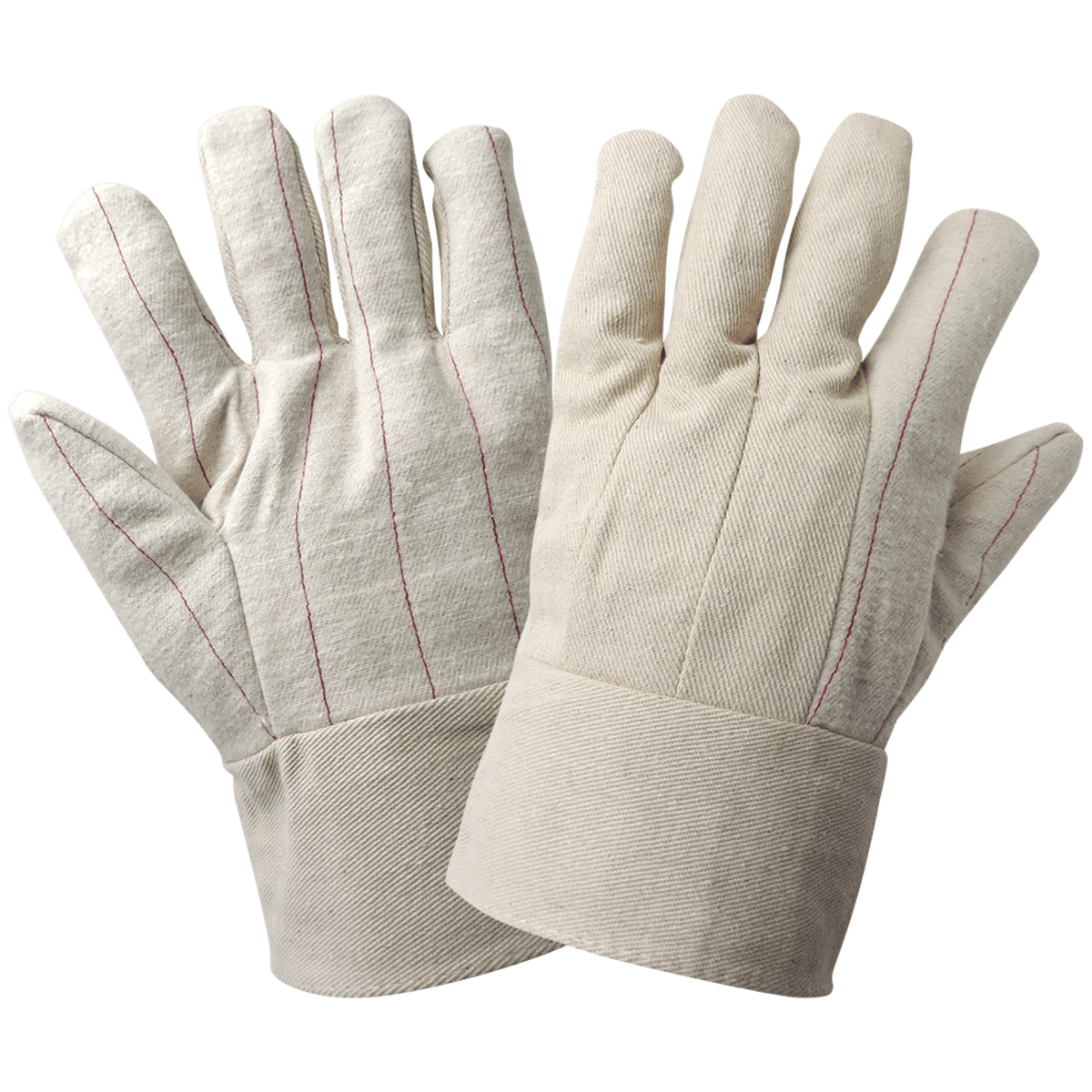 Economy Hot Mill Double Palm Cotton/Polyester Gloves - C18BT