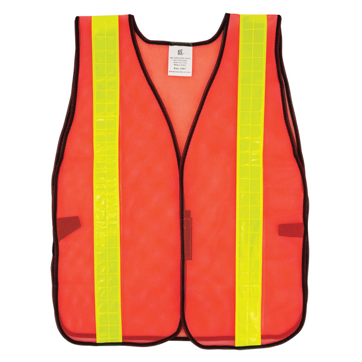 FrogWear® HV Enhanced Visibility Orange Economy Mesh Safety Vest with Wide Yellow Reflective - LIMITED STOCK - GLO-10-2IN