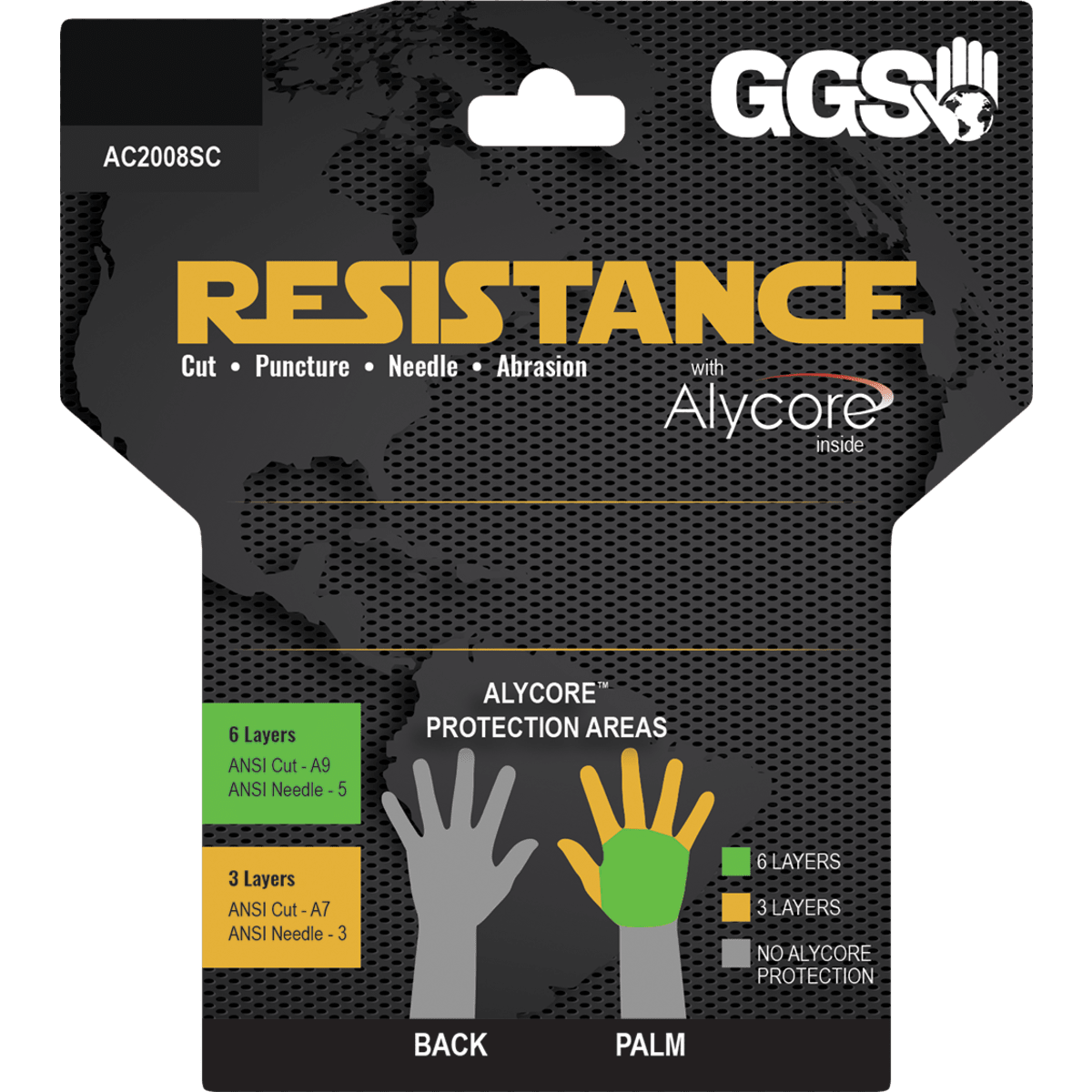 Gripster® Sport Premium Grain Goatskin Cut and Hypodermic Needle Resistant Gloves with Impact Protection - AC2008SC