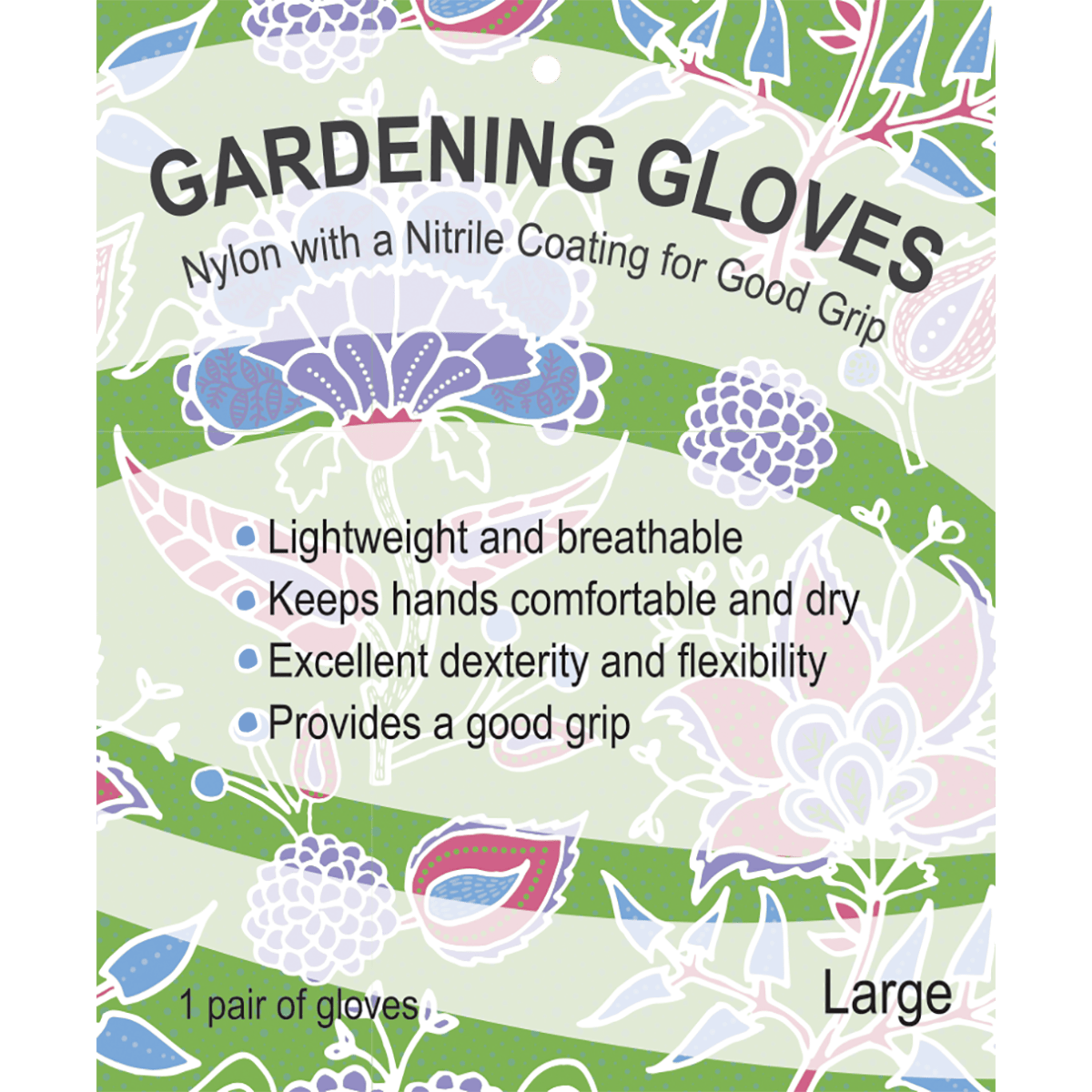 Garden Gripster® Nitrile Coated Nylon Gardening Gloves in Four Colors - 570T