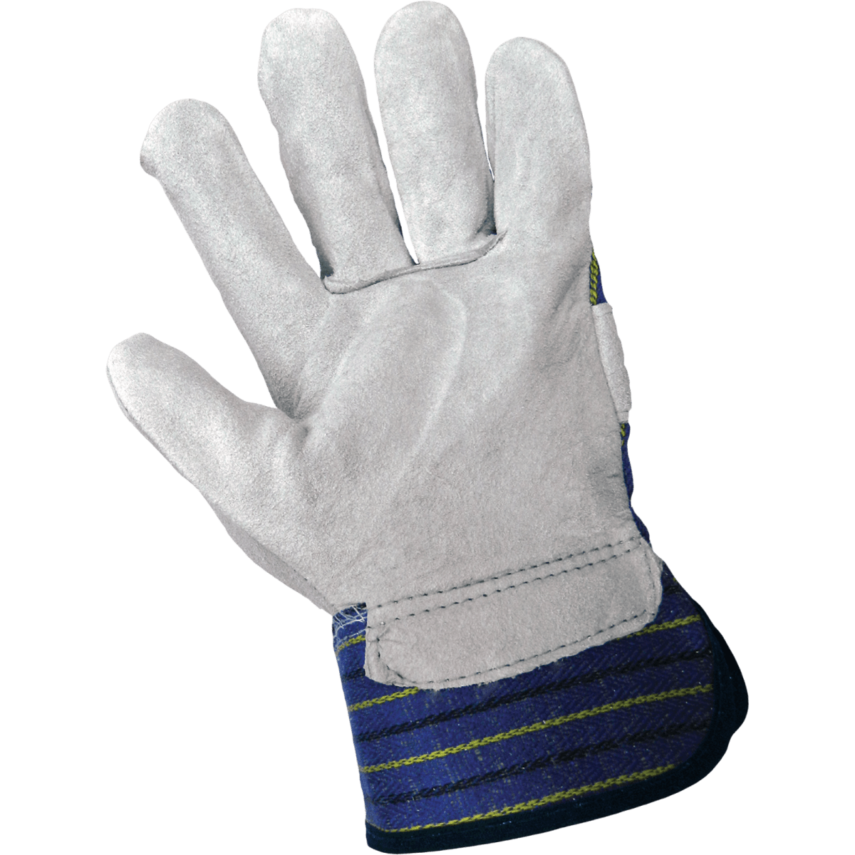 Premium Split Cowhide Leather Palm Gloves with Cotton Back - 2120