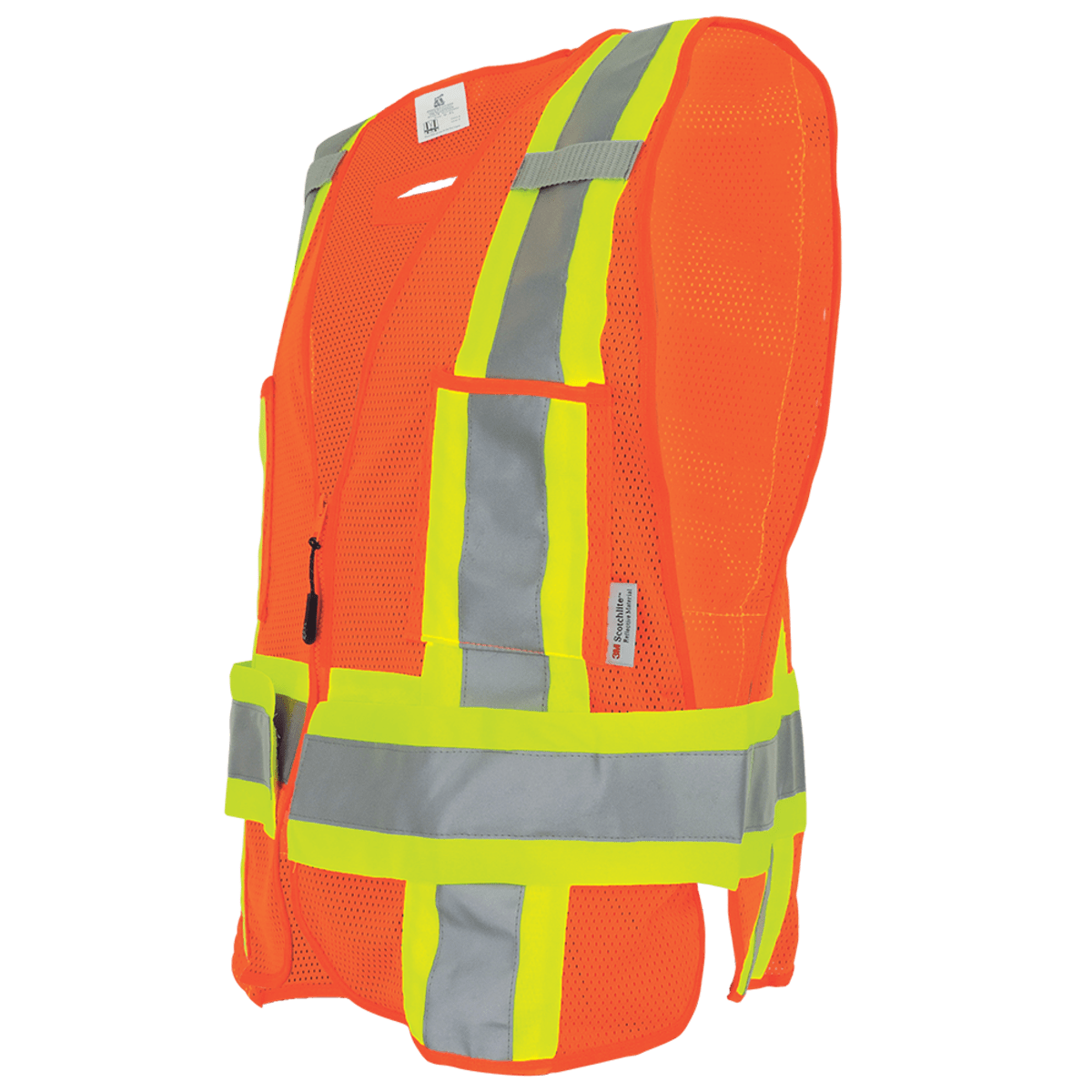 FrogWear® HV High-Visibility Orange Lightweight Mesh Polyester Adjustable Vest - GLO-005ADJ
