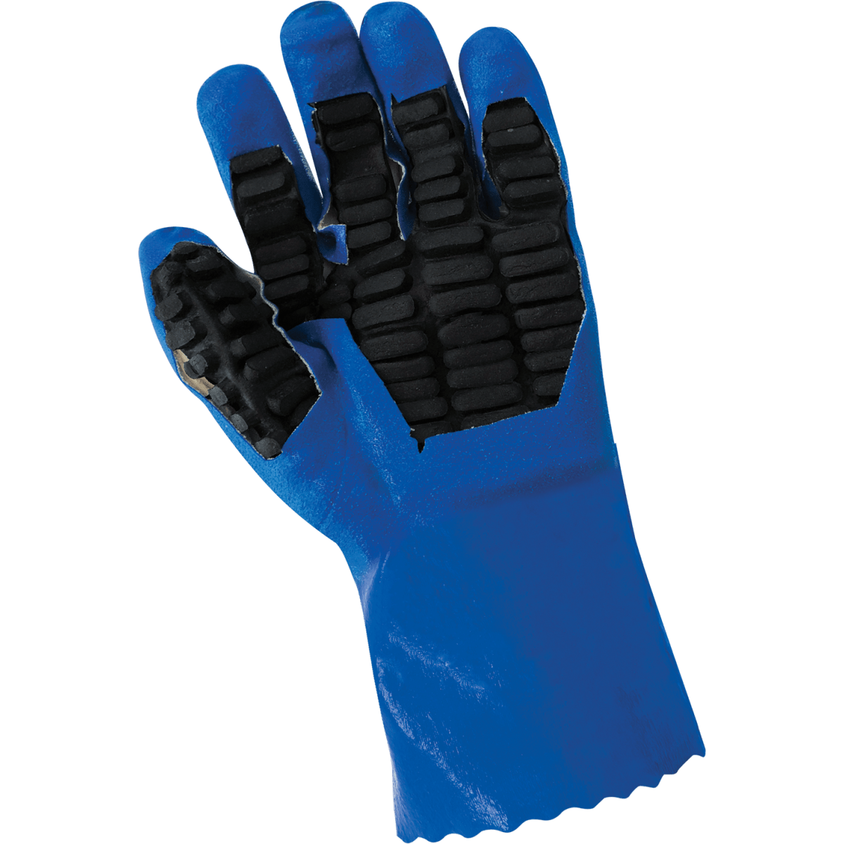 FrogWear® Anti-Vibration Nitrile Chemical Handling Gloves with an Anti-Shock/Vibration Dampening Palm - AV805
