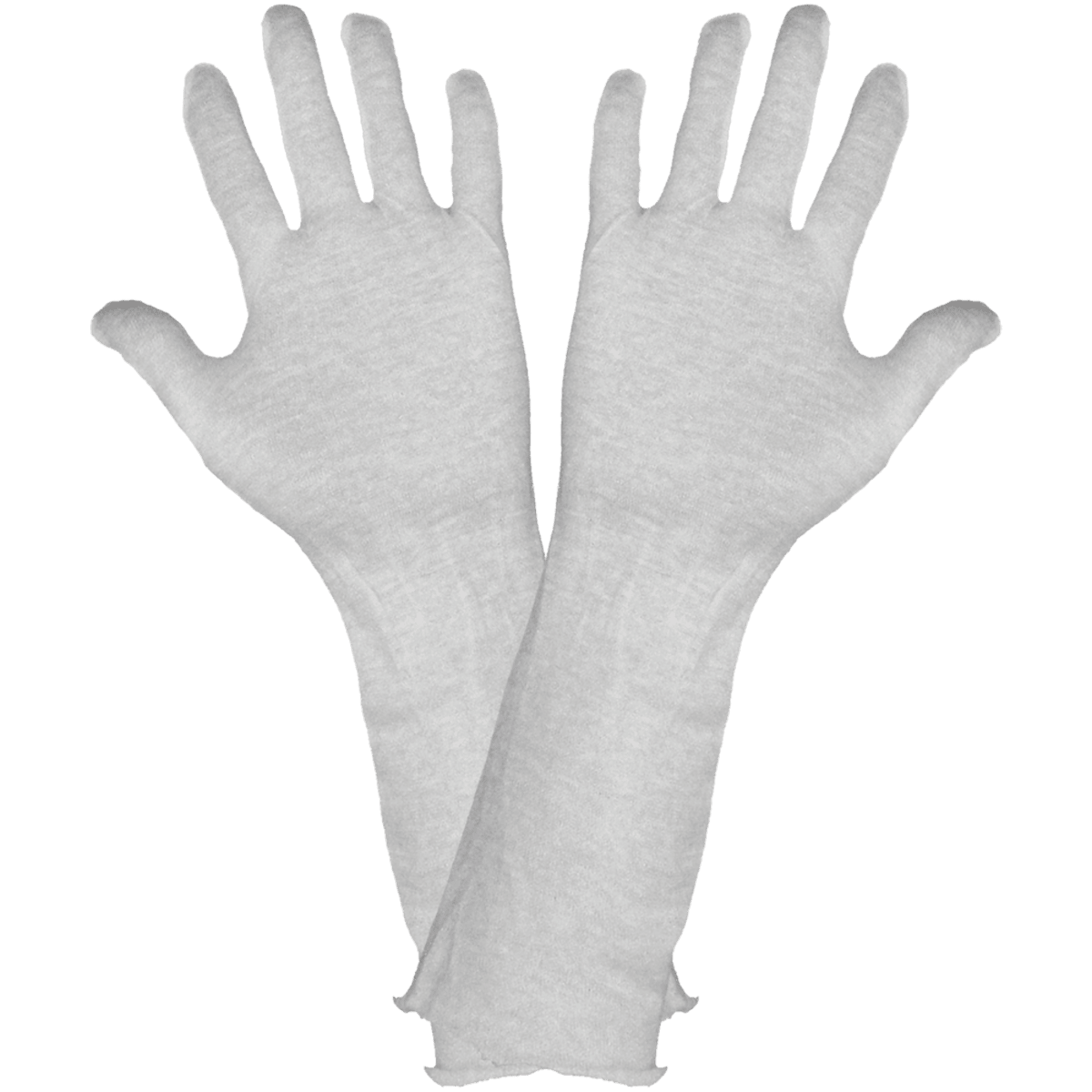 Reversible 14-Inch Bleached White Cotton Inspectors Gloves - L114