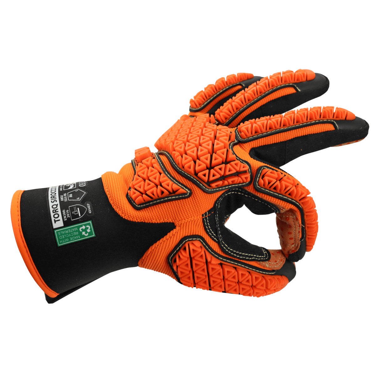 Torq Sirocco Xtra™ High-Visibility Multi-Hazard Oil and Gas Gloves with an Aralene® Lined Synthetic Leather Palm - SKG00121G