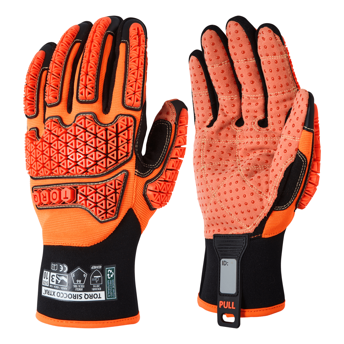 Torq Sirocco Xtra™ High-Visibility Multi-Hazard Oil and Gas Gloves with an Aralene® Lined Synthetic Leather Palm - SKG00121G