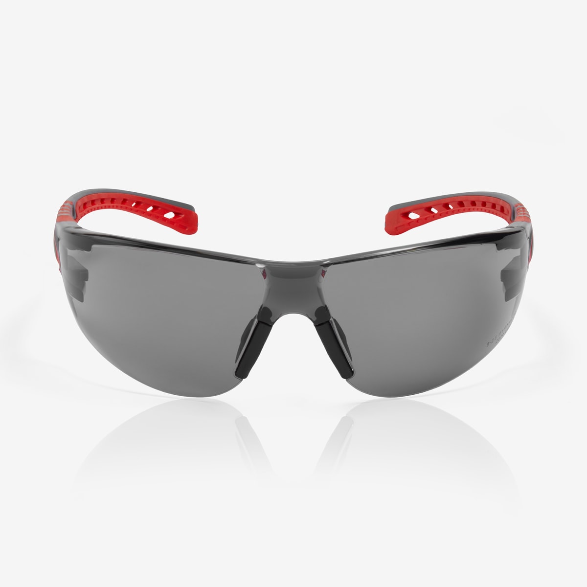 Stream Evo™ Small Gray Anti-Fog Lens, Gray and Red Frame Safety Glasses - RLY00367