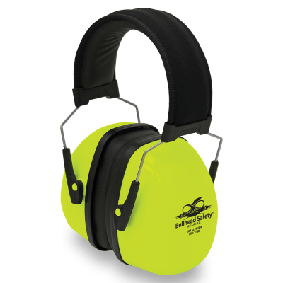 Bullhead Safety® Hearing Protection Premium High-Visibility Padded Band NRR 27 dB Earmuffs - HP-M4