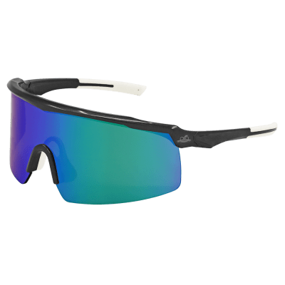 Whipray™ Green Mirror Performance Fog Technology Lens, Shiny Gray Frame Safety Glasses - BH32916PFT
