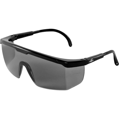 Kaku® Gray Lens, Shiny Black Frame Safety Glasses - BH353