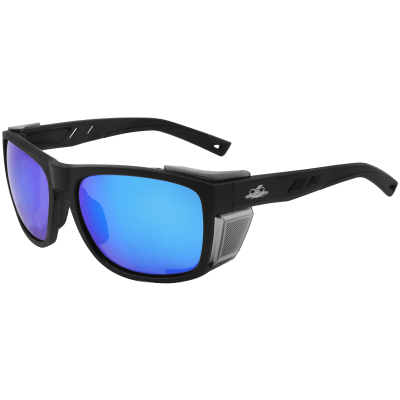 Knifejaw™ Blue Mirror Polarized Performance Fog Technology Lens, Matte Black Safety Glasses - BH3569PFT