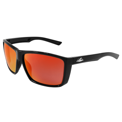 Lionfish™ Red Mirror Performance Fog Technology Lens, Shiny Black Frame Safety Glasses - BH33510PFT