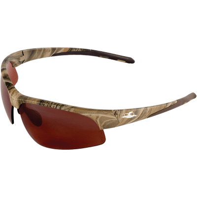 Wahoo® Brown Polarized Lens, Woodland Camouflage Frame Safety Glasses - BH161012
