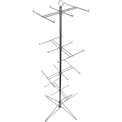 Floor Display Featuring 24 Hooks on Rotating Sides - DISP1