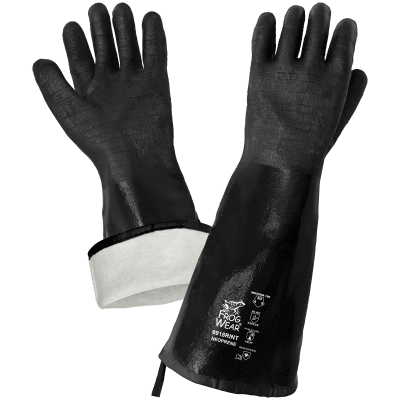 FrogWear® Premium Neoprene Rough Etched 18-Inch Insulated Heat Resistant Food/Chemical Handling Gloves - 9918RINT