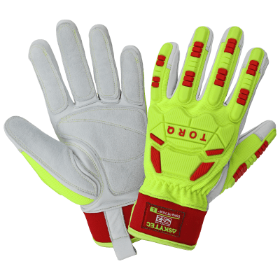 Torq Petra™ Impact-Resistant Mechanics Style Gloves with Spandex Back and a Neoprene Cuff - TQ4005
