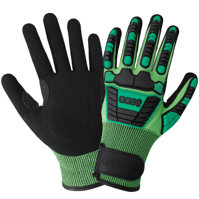 Vise Gripster® C.I.A. Cut and Impact Resistant High-Visibility Tuffalene® UHMWPE/rPET Touchscreen Gloves - CIA799V