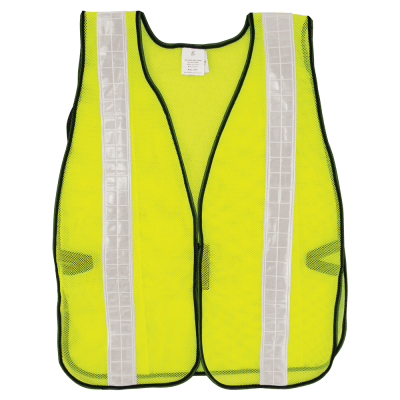 FrogWear® HV Enhanced Visibility Yellow/Green Economy Mesh Safety Vest with Wide Reflective - GLO-10-G-2IN