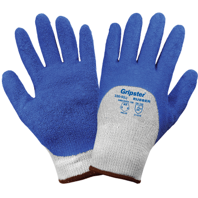 Gripster® Three-Quarter Etched Rubber Grip Coated Palm Multi-Purpose Gloves with Cut, Abrasion, and Puncture Resistance - 330