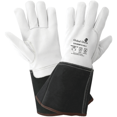 Premium Cut and Flame Resistant Premium Grain Goatskin Mig/Tig Welding Gloves - CR100MTG