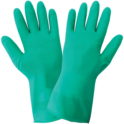 FrogWear® Ambidextrous 11-Mil Unlined Sea Green Nitrile Unsupported Gloves with Wave Pattern Grip - LIMITED STOCK - 511AMB
