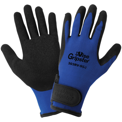 Vise Gripster® Mechanics Gloves with Etched Rubber Coated Palm and Adjustable Cuff - 303RV