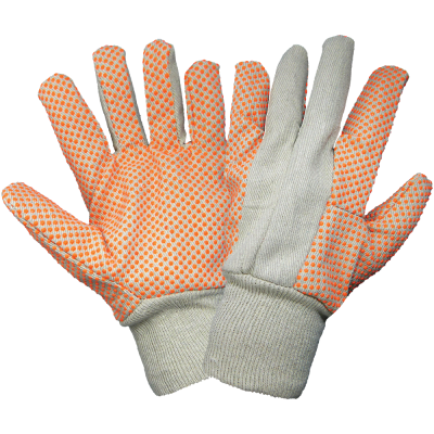Clute Cut 12 oz. Cotton Canvas Dotted with High-Visibility PVC Gloves - C120D1