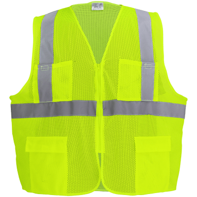 FrogWear® HV High-Visibility Yellow/Green Lightweight Mesh Safety Vest - GLO-271
