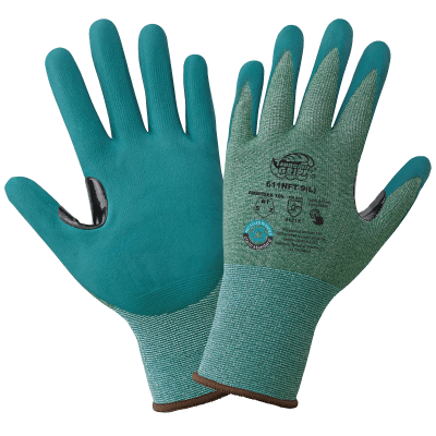 Tsunami Grip® General Purpose 15-Gauge Nitrile Coated Touchscreen Gloves Made with Recycled Polyester - 611NFT