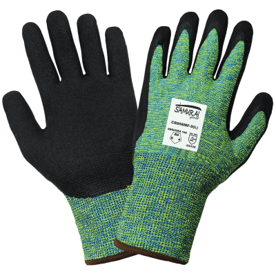 Samurai Glove® Double-Dipped Nitrile Cut, Abrasion, and Puncture Resistant Anti-Static/Electrostatic Compliant Gloves - CR898MF