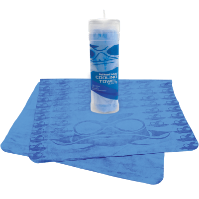 Bullhead Safety® Cooling Ultra-Absorbent Blue Cooling Towel - GLO-CT2