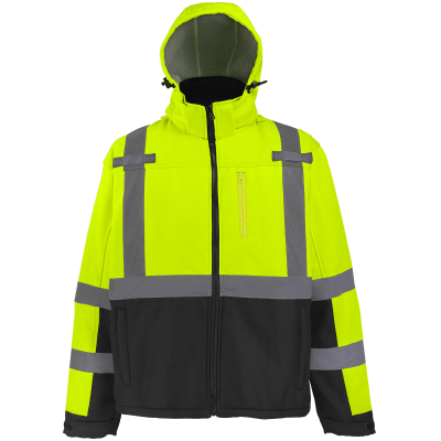 FrogWear® HV Premium Fleece-Lined Softshell Jacket - GLO-SJ1