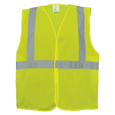 FrogWear® HV High-Visibility Lightweight Mesh Polyester Safety Vest - GLO-001VE