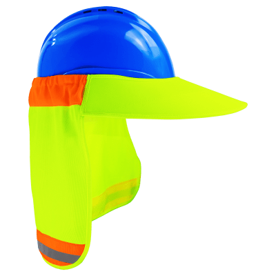 FrogWear® HV High-Visibility Neck Shade and Sun Visor Accessory for Hard Hats and Safety Helmets - GLO-HNS2