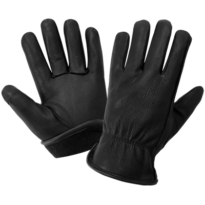 Premium Black Deerskin Leather Insulated Gloves - 3200DTHB