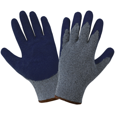 Seamless Polyester/Cotton Gloves with a Rubber Coated Etched Finish Palm - 300E