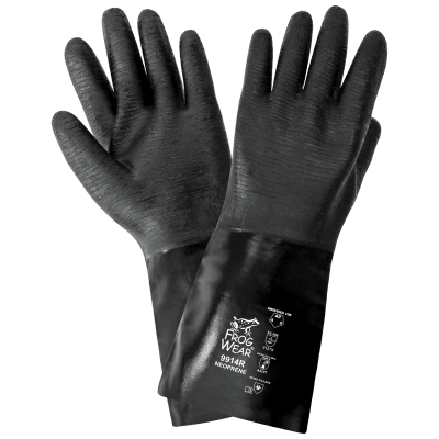 FrogWear® Premium Neoprene Rough Etched Finish 14-Inch Chemical Handling Gloves - 9914R