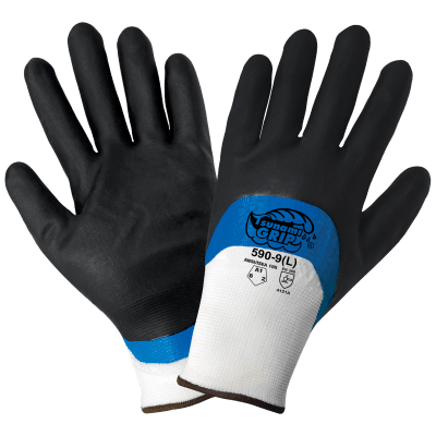 Tsunami Grip® Nitrile Double-Coated Anti-Static/Electrostatic Compliant Nylon Gloves with Cut, Abrasion, and Puncture Resistance - 590