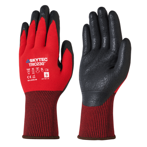 GLOBUS ミニバス シルバー/レッド,日本製 Globus Group | TRC230 Glove