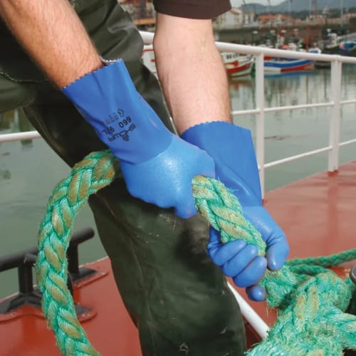 Work Gloves SHOWA Atlas 660 Triple-Dipped PVC Coated - 12-Inch