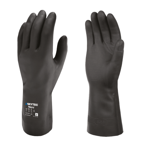 Globus Group | Skytec Nero Flock Lined Chemical Gloves | Globus Group