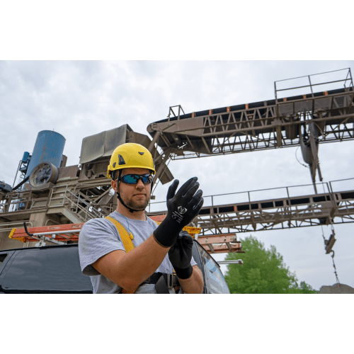 Javelin™ Green Mirror Polarized Lens, Shiny Black Frame Safety Glasses - BH1251612