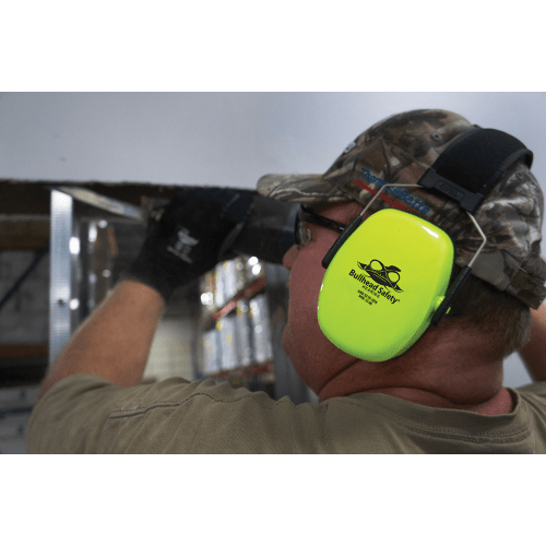 Bullhead Safety® Hearing Protection Premium High-Visibility Padded Band NRR 27 dB Earmuffs - HP-M4