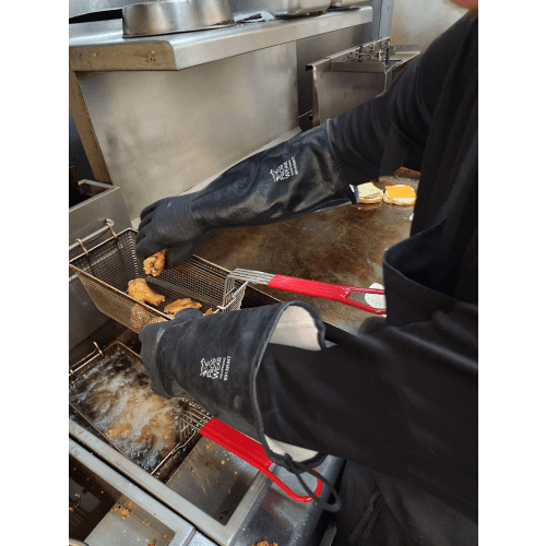 FrogWear® Premium Neoprene Rough Etched 18-Inch Insulated Heat Resistant Food/Chemical Handling Gloves - 9918RINT